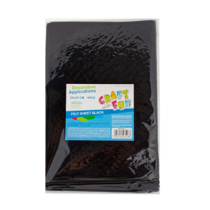 Ozdoba dekoracyjna Filc 20 x 30 cm  5szt czarny Craft