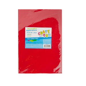 Filc arkusz czerwony A4 - 5 szt.