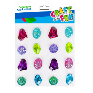 Kryształki samoprzylepne 16 szt szlachetne Craft with fun
