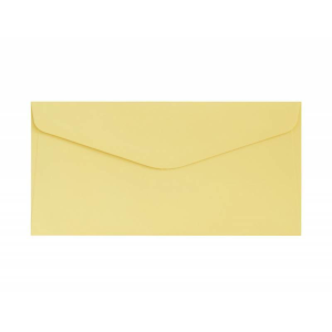 Koperta gładka żółta DL 110 x 220 mm 130g/m² z papieru satynowego 10 szt.