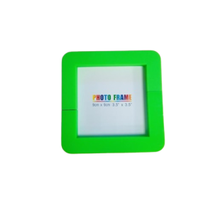 Ramka foto 9 cm x 9 cm zielona fluo grube ści