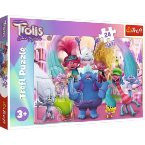 Puzzle 24 Maxi W świecie Trolli Trolls 3 14359 TREFL