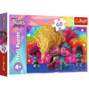Puzzle 60 elementów Przyjacielskie Trolle Trolls 3 17386 TREFL