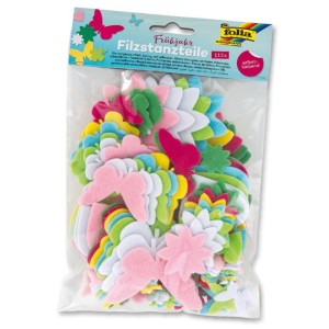 Naklejki Filcowe Motyle Kwiatki mix 112pcs Folia