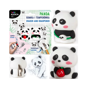Zestaw KIDEA Panda 2w1: Temperówka i Gumka