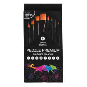 Zestaw 8 Pędzli Premium Kidea