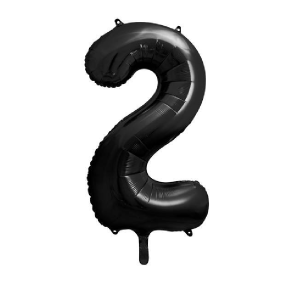 Balon foliowy Cyfra 86cm 2 czarna PartyDeco