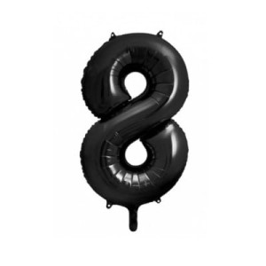 Balon foliowy Cyfra 86 cm 8 czarna PartyDeco