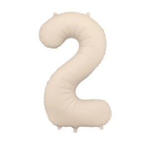 Balon foliowy Cyfra 86 cm 2 beżowa PartyDeco