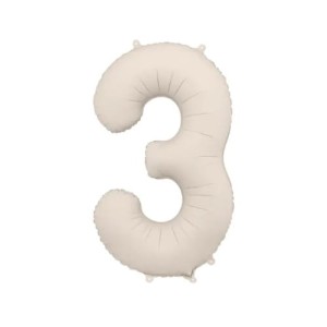 Balon foliowy Cyfra 86 cm 3 beżowa PartyDeco