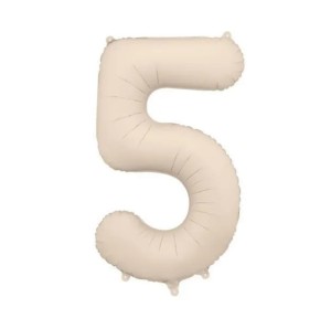 Balon foliowy Cyfra 86 cm 5 beżowa PartyDeco