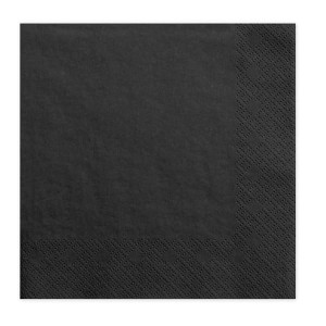 Serwetki 33 x 33 cm 20 szt. czarne 