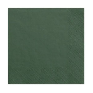 Serwetki 33 x 33 cm 20 szt. zielony butelkowy 