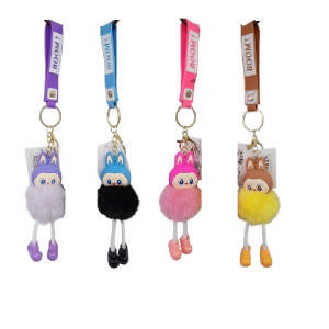 Brelok z zawieszką silikonowy Labubu pompon