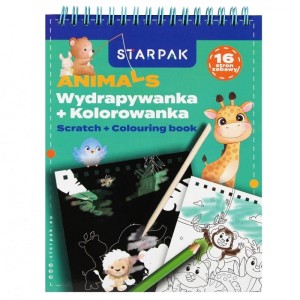 Zestaw wydrapywanka + kolorowanka Animals STK