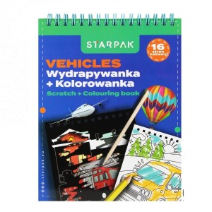 Zestaw wydrapywanka + kolorowanka Vehicles STK
