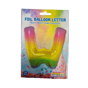 Balon foliowy 86cm Litera W kolorowa Foil Balloon 