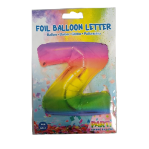 Balon foliowy 86cm Litera Z kolorowa Foil Balloon 