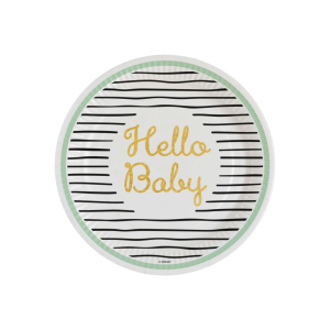 Talerze 23cm 8szt Hello Baby