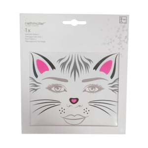 Tatuaż na twarz mix wzorów syrena/księżni/kotek