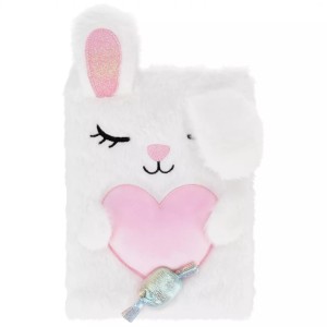 Pamiętnik Plusz kłódka A5 80 k Rabbit Heart STK