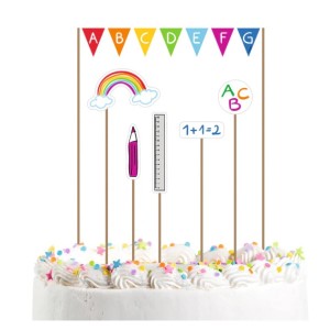 Topper na tort Back to School 20cm Amscan