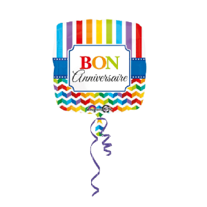 Balon foliowy 43 cm BON Anniversaire Amscan