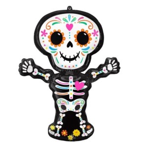 Balon foliowy 66x86 cm Skeleton Day Of The Dead