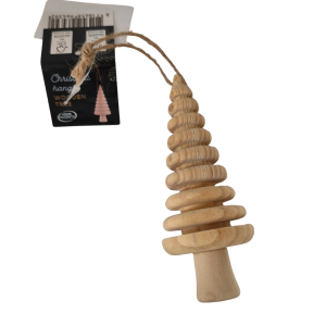Choinka zawieszka naturalna drewniana 12 cm