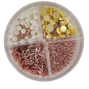 Koraliki Różowe Hobby Flora Craft pudełko 4x12g