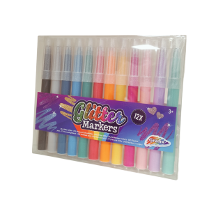 Markery brokatowe 12 szt Glitter Grafix
