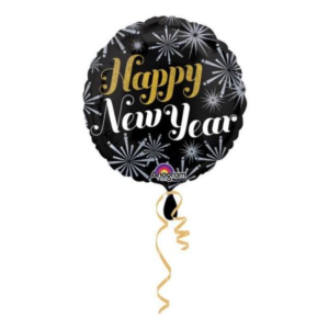 Balon foliowy Happy New Year 45cm Nowy Rok