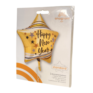 Balon foliowy gwiazdka Happy New Year 48cm