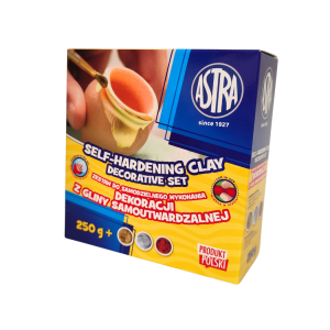 Glina samoutwardzalna 250g + farby 3 kolory Astra