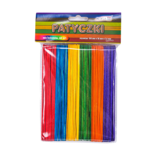 Patyczki 6kol 60szt 150 x 18x 1,6 mm PK-3335 Aliga