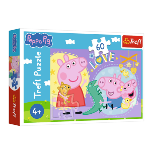 Puzzle 60 Szczęśliwa świnka Peppa 17414 Trefl