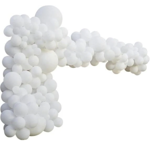 Girlanda balonowa biała 200 balonów Ginger Ray