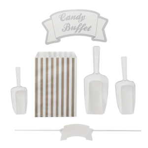 Zestaw Candy Bar torebki do cukierków i łopatki Ginger Ray