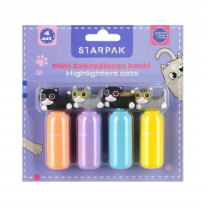 Zakreślacze mini 5 kol Kotki Starpak