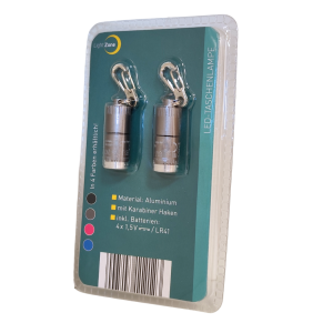 Latarka 2szt mini szare Light Zone