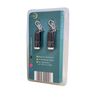 Latarka 2szt mini czarne Light Zone