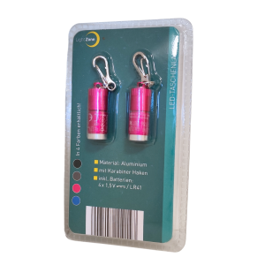 Latarka 2szt mini różowe Light Zone