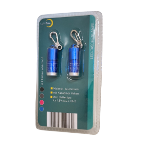 Latarka 2szt mini niebieskie Light Zone