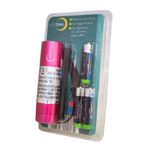 Latarka ze sznurkiem różowa Light Zone