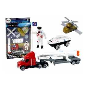 Zestaw Kosmos ciężarówka, rakieta 8 el Lean Toys