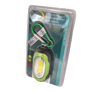 Latarka z karabińczykiem zielona Light Zone