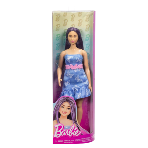 BARBIE Lalka Fashion Ciemnofioletowe włosy Dzins