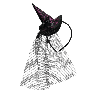 Opaska kapelusz czarownicy z woalką Amscan