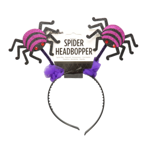 Opaska Pająki fioletowe Halloween Amscan