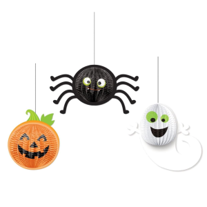 Dekoracje wiszące Halloween 3szt Rozetki Amscan